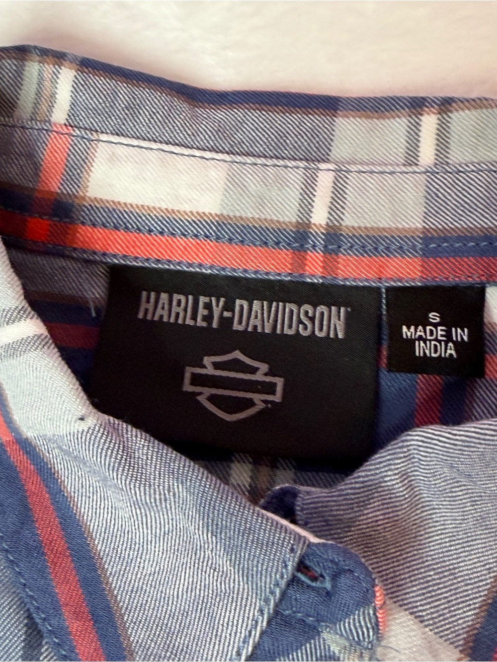 Harley Davidson Plaid Button Up Shirt Womens Small Embroidered Y2K - Picture 4 of 8